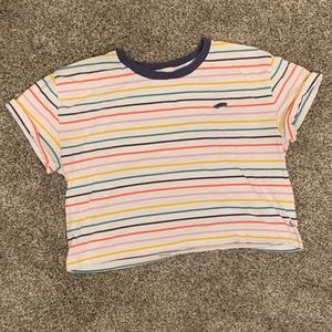 VANS Striped Cropped T-shirt